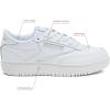 Reebok Club C Double Revenge Platform Tennis Shoes for Women, Fashion Womens Sneakers(Footwear White/Footwear White/Cold Grey 2)
