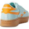 Reebok Club C Double Revenge Platform Tennis Shoes for Women, Fashion Womens Sneakers(Glitch Aqua/Electric Amber/Gum)