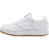 Reebok Club C Double Revenge Platform Tennis Shoes for Women, Fashion Womens Sneakers(White Reebok Rubber Gum 07 White)
