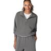 Sweaty Betty Women’s Sand Wash Soft Half Zip Pullover Sweatshirt(Charcoal Gry)