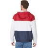 U.S. POLO ASSN. Men’s USPA Color-Block Hooded Windbreaker(Engine Red)