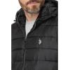 U.S. POLO ASSN. Women’s USPA Channel Hooded Puffer Vest(Black)
