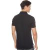 U.S. Polo Assn. Men’s Short-Sleeve Polo Shirt with Applique, Casual Summer Slim Fit Polo Shirt with Contrast Color(Black)