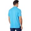 U.S. Polo Assn. Men’s Short-Sleeve Polo Shirt with Applique, Casual Summer Slim Fit Polo Shirt with Contrast Color(Blue Fin Heather)
