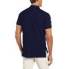 U.S. Polo Assn. Men’s Short-Sleeve Polo Shirt with Applique, Casual Summer Slim Fit Polo Shirt with Contrast Color(Classic Navy/White)