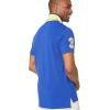 U.S. Polo Assn. Men’s Short-Sleeve Polo Shirt with Applique, Casual Summer Slim Fit Polo Shirt with Contrast Color(Cobalt Blue/Yellow)