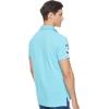 U.S. Polo Assn. Men’s Short-Sleeve Polo Shirt with Applique, Casual Summer Slim Fit Polo Shirt with Contrast Color(Horizon Blue)
