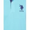 U.S. Polo Assn. Men’s Short-Sleeve Polo Shirt with Applique, Casual Summer Slim Fit Polo Shirt with Contrast Color(Horizon Blue)