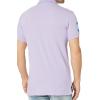 U.S. Polo Assn. Men’s Short-Sleeve Polo Shirt with Applique, Casual Summer Slim Fit Polo Shirt with Contrast Color(Lavender)