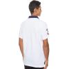 U.S. Polo Assn. Men’s Short-Sleeve Polo Shirt with Applique, Casual Summer Slim Fit Polo Shirt with Contrast Color(White/Dodger Blue)