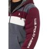 U.S. Polo Assn. Men’s USPA Tri Color-Block 2 Stripe Sherpa Hoodie Dark Heather Grey Large