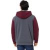 U.S. Polo Assn. Men’s USPA Tri Color-Block 2 Stripe Sherpa Hoodie Dark Heather Grey Large