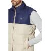 U.S. Polo Assn. Mens Uspa Color-block Puffer Vest(Thompson Khaki)