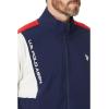 U.S. Polo Assn. Mens Uspa Stretch Woven Cut Panel Full Zip Jacket(Classic Navy)