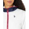 U.S. Polo Assn. Women’s USPA Hooded Colorblocked Windbreaker Mesh Lining(White 1)