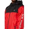 U.S. Polo Assn. mens Uspa Color-block Windbreaker(Engine Red)