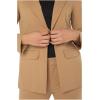 Womens Boyfriend Blazer with Princess Darts(Desert Camel)