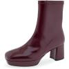 Aerosoles Women’s Sussex Mid Calf Boot(Pomegranate Pu Leather)