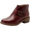 Alegria Womens Mikki Western Buckle Leather Bootie(Loretta Red)