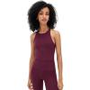 Beyond Yoga Women’s Spacedye Refocus Cropped Tank(Midnight Burgundy Heather)