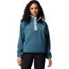 Columbia womens Helvetia™ Ii Cropped Half Snap Fleece(Everblue/Crushed Blue/Citron Haze)