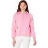 U.S. Polo Assn. Women’s USPA Hooded Colorblocked Windbreaker Mesh Lining(Pink Cabana)