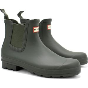 HUNTER Men’s Watershoes Boat Shoe(Dark Olive 1)