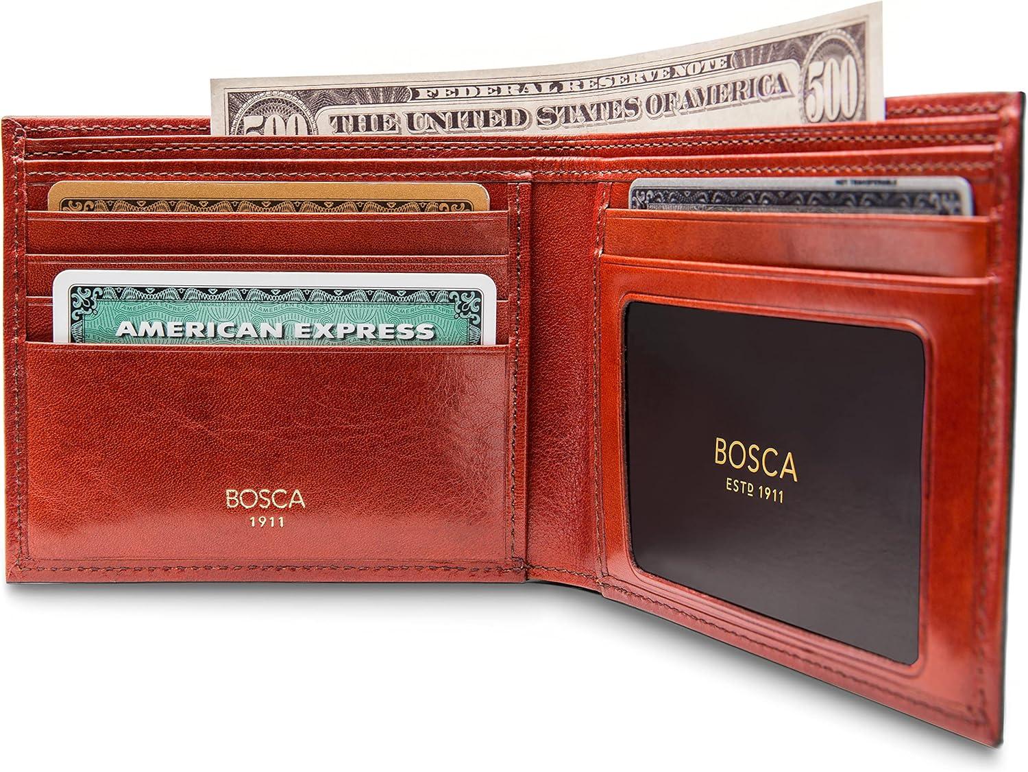 imageBosca Mens Executive Wallet in Old Leather RFIDCognac