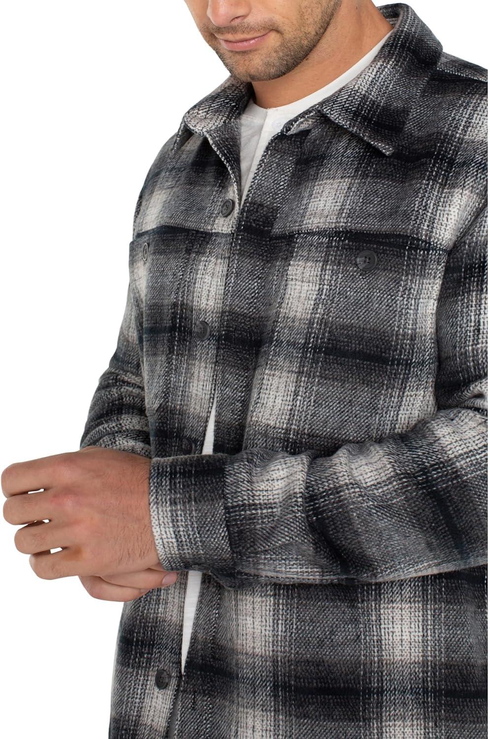 imageLiverpool Mens Shirt JacketNavy Grey Multi