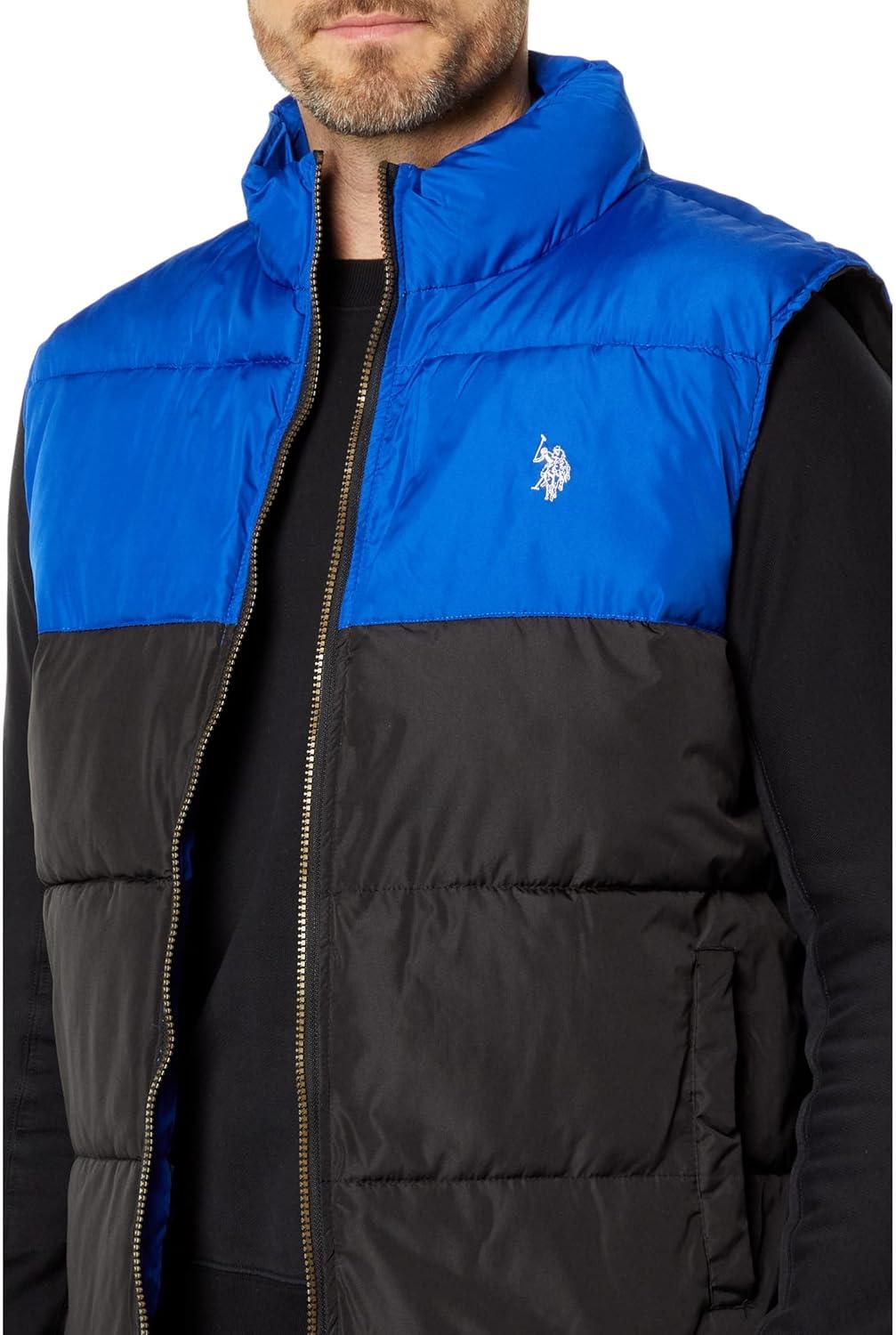 imageUS POLO ASSN ColorBlock Puffer VestBlack