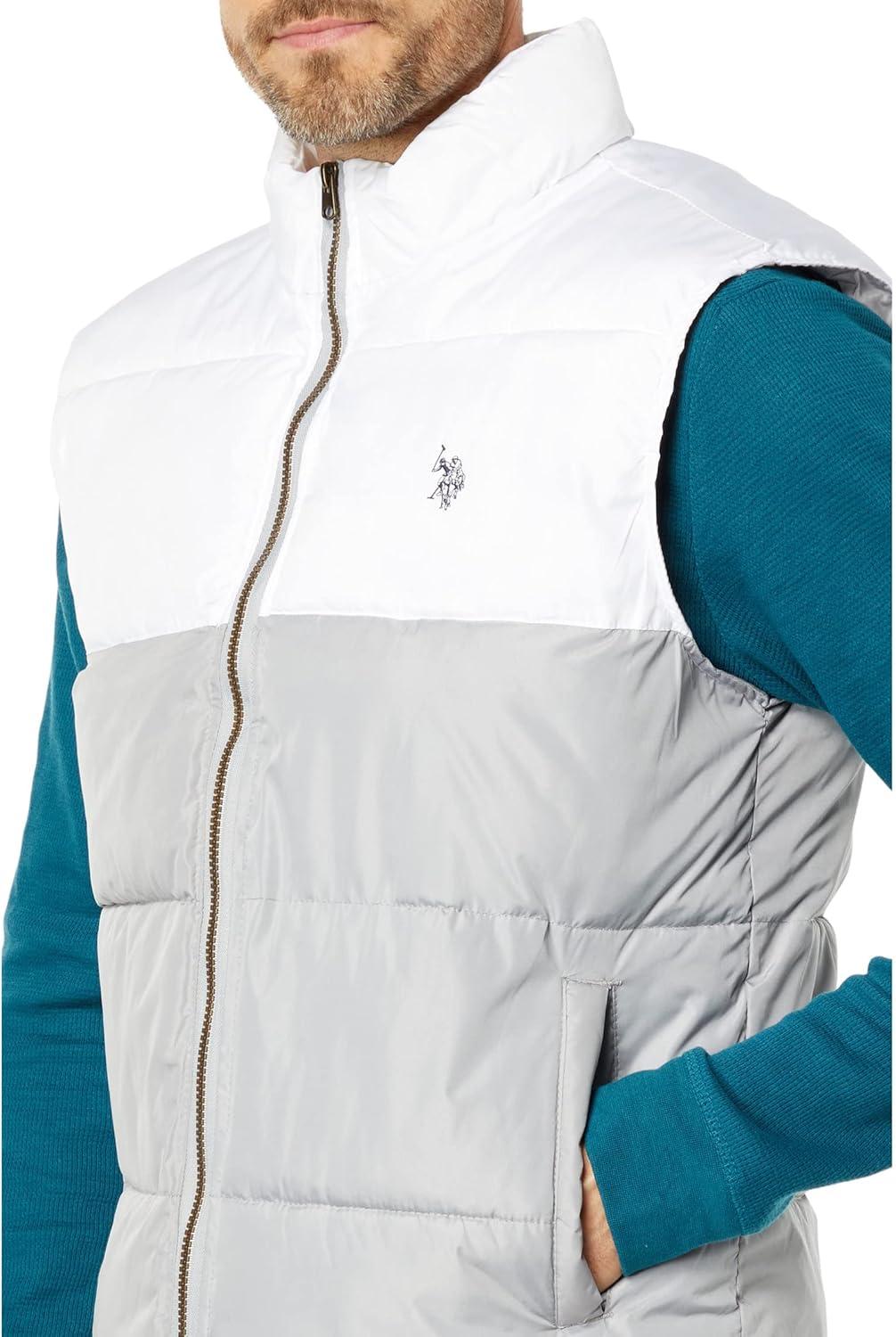 imageUS POLO ASSN ColorBlock Puffer VestVapor Grey