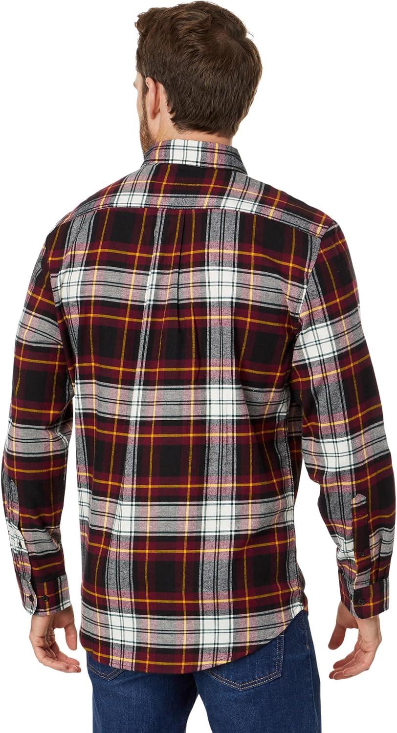 imageUS Polo Assn Mens Long Sleeve Classic Fit 1 Pocket Gingham Cotton Stretch Yarn Dye Slub Poplin Woven ShirtMaroon Banner