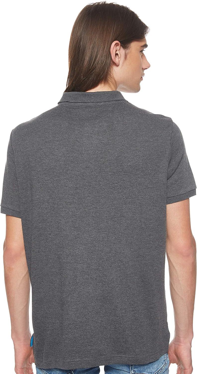 imageUS Polo Assn Mens Solid Pique Polo ShirtHeather Dark Gray