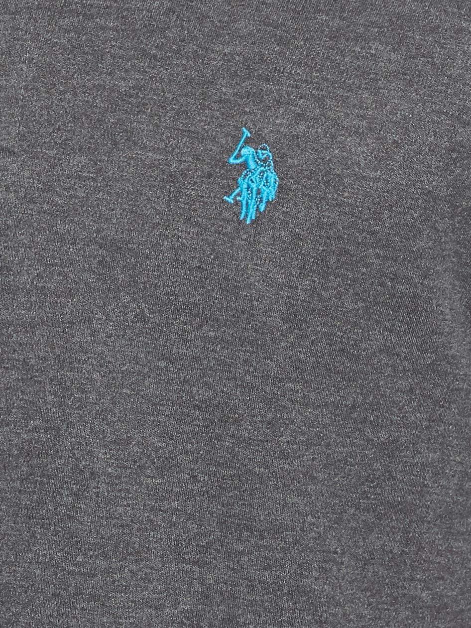 imageUS Polo Assn Mens Solid Pique Polo ShirtHeather Dark Gray