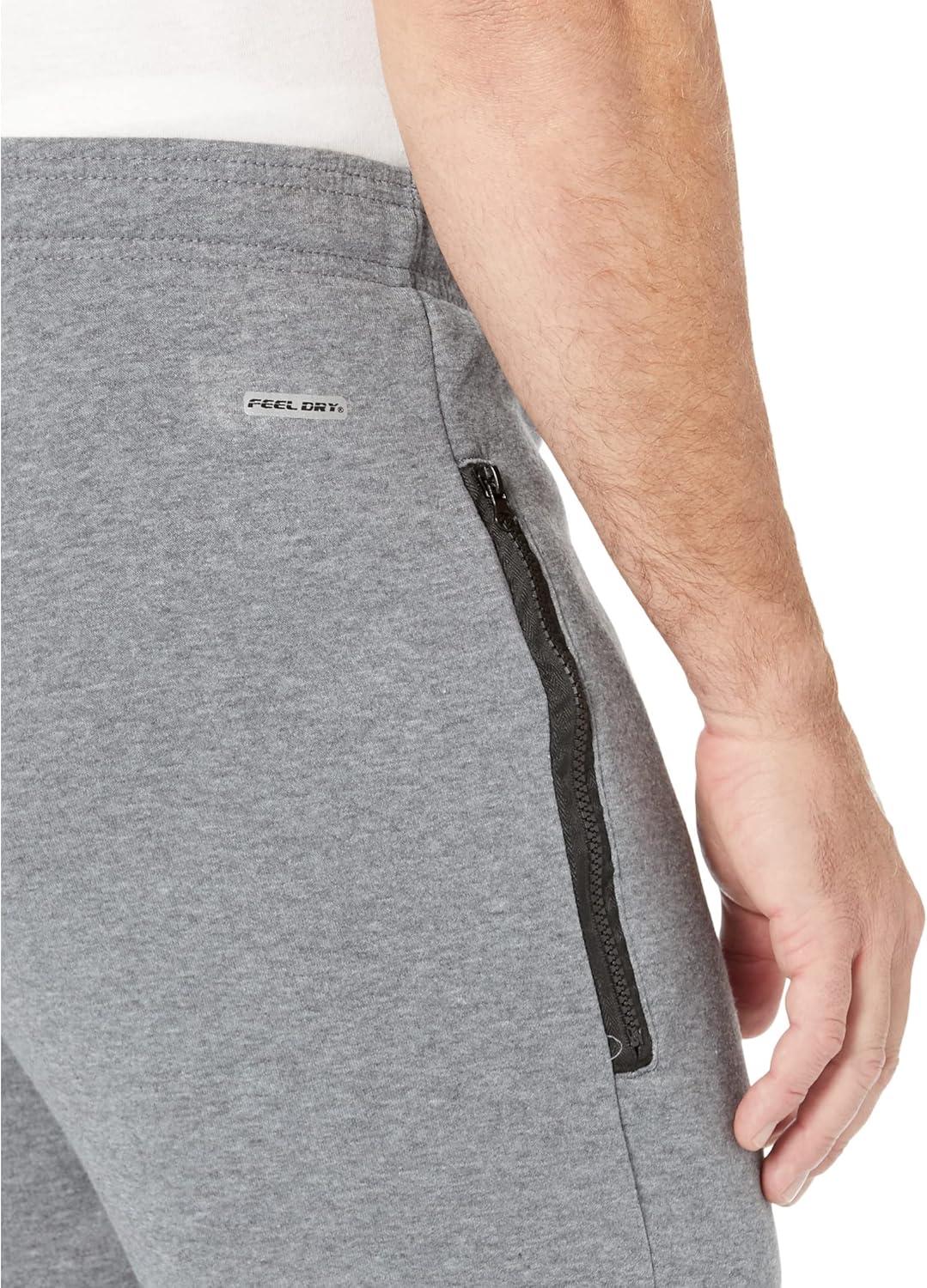 imageUS Polo Assn Mens Zip Pocket Fleece PantsCampus Heather Grey