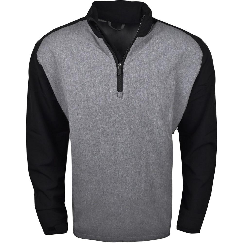 imageCallaway mens Long Sleeve 14 Zip Wind JacketMedium Grey Heather