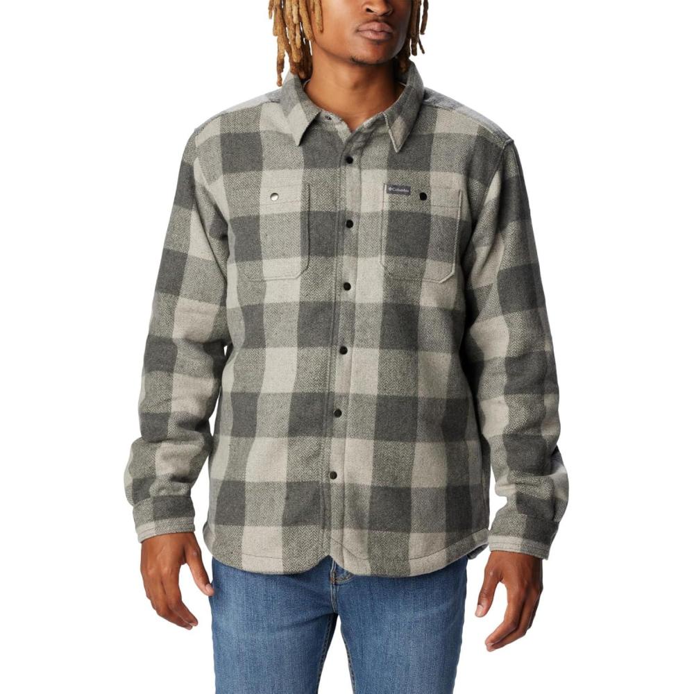 imageColumbia Mens Windward Ii Shirt JacketCity Grey Dimensional Buffalo