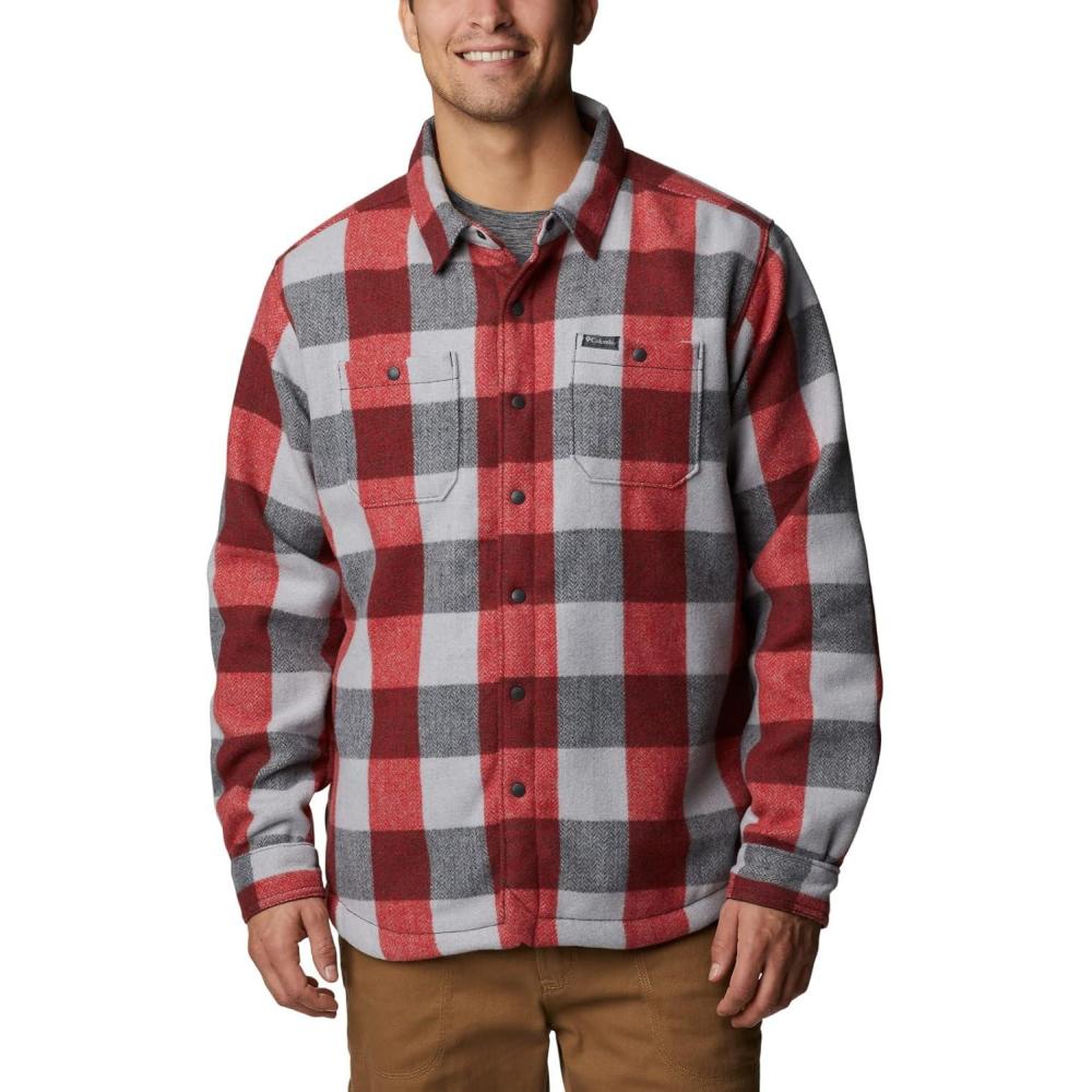 imageColumbia Mens Windward Ii Shirt JacketMountain Red Dimensional Buffalo