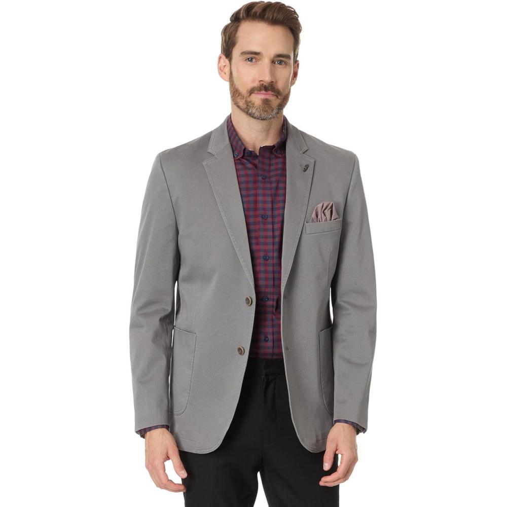imageJohnston ampamp Murphy Mens Washed Cotton BlazerGray