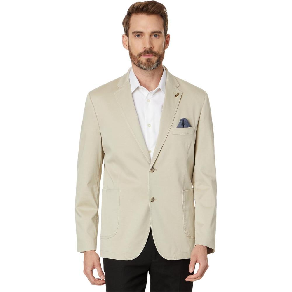 imageJohnston ampamp Murphy Mens Washed Cotton BlazerStone 1