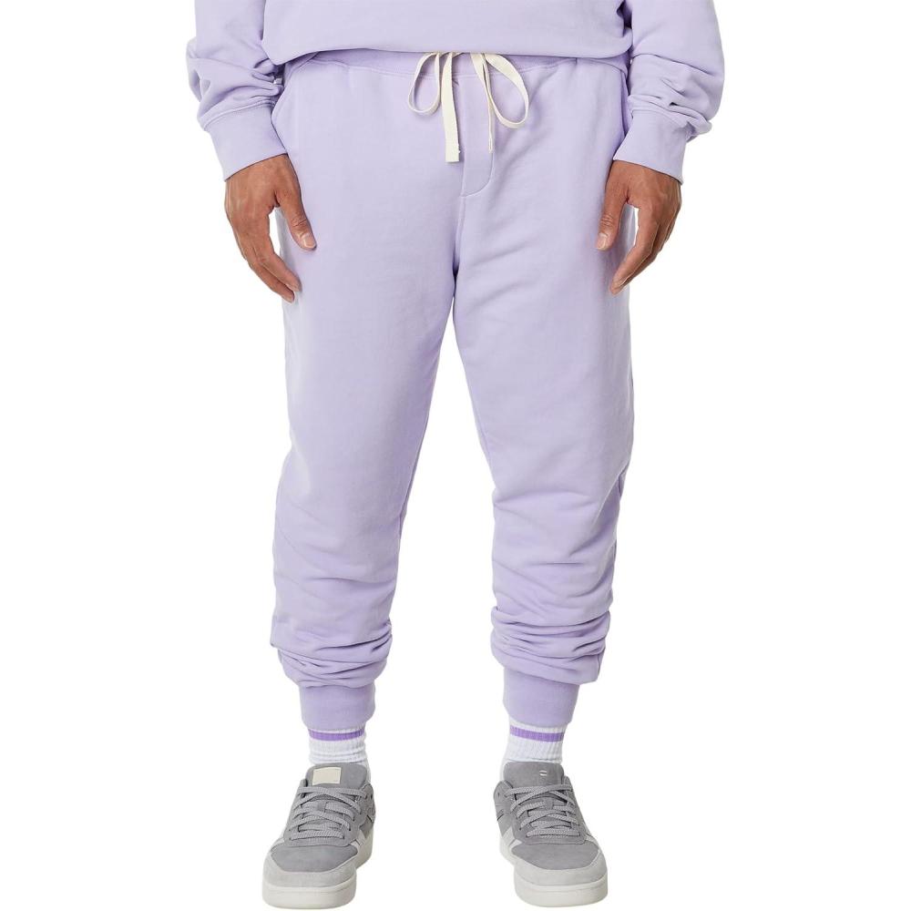 imageLABEL Goto Joggers for Women  CottonSpandex Blend Fabric  Adjustable Herringbone Drawstring  Slim FitLavender