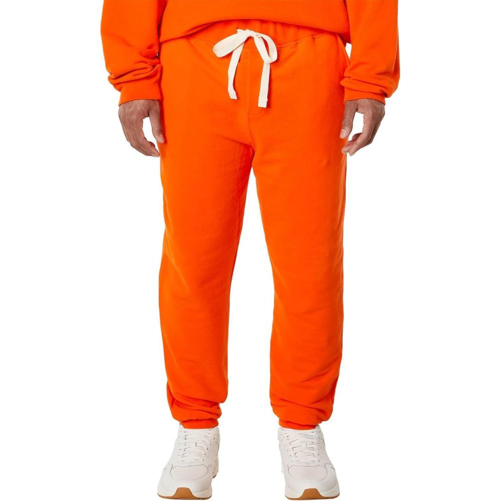 imageLABEL Goto Joggers for Women  CottonSpandex Blend Fabric  Adjustable Herringbone Drawstring  Slim FitOrange