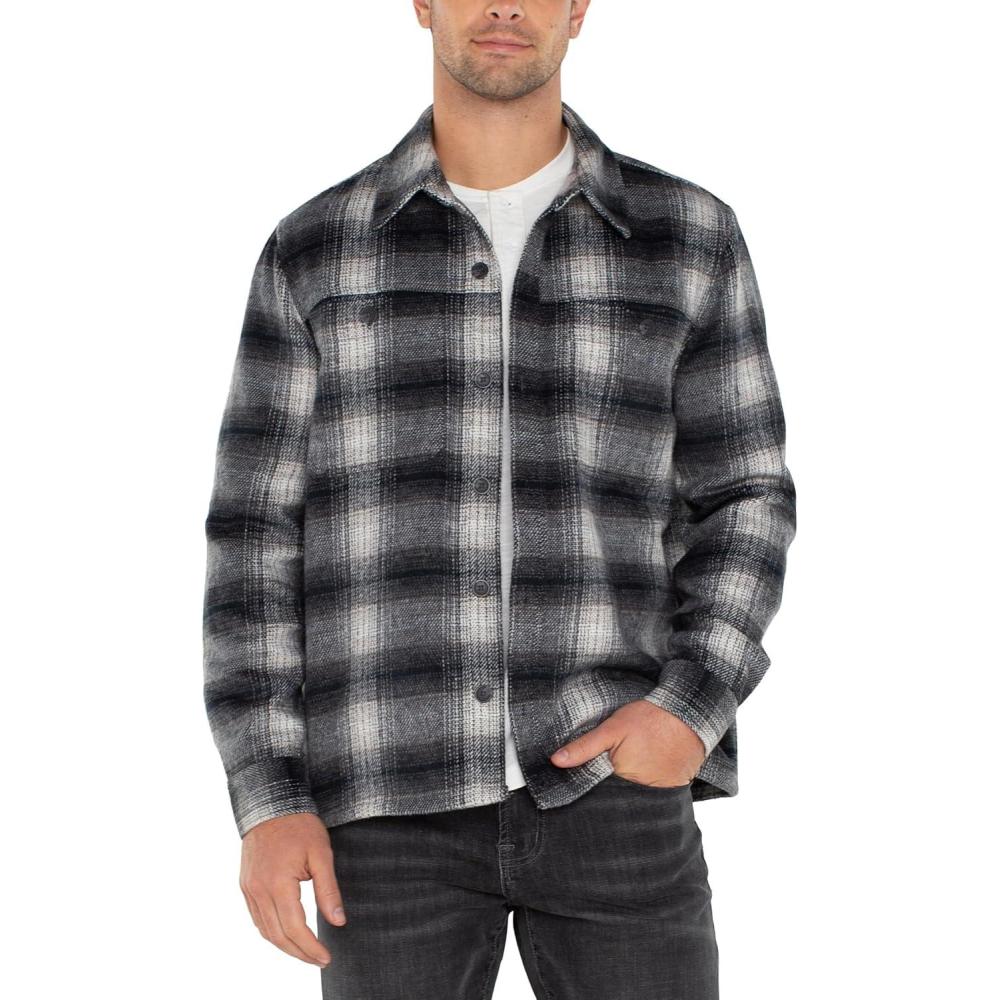 imageLiverpool Mens Shirt JacketNavy Grey Multi