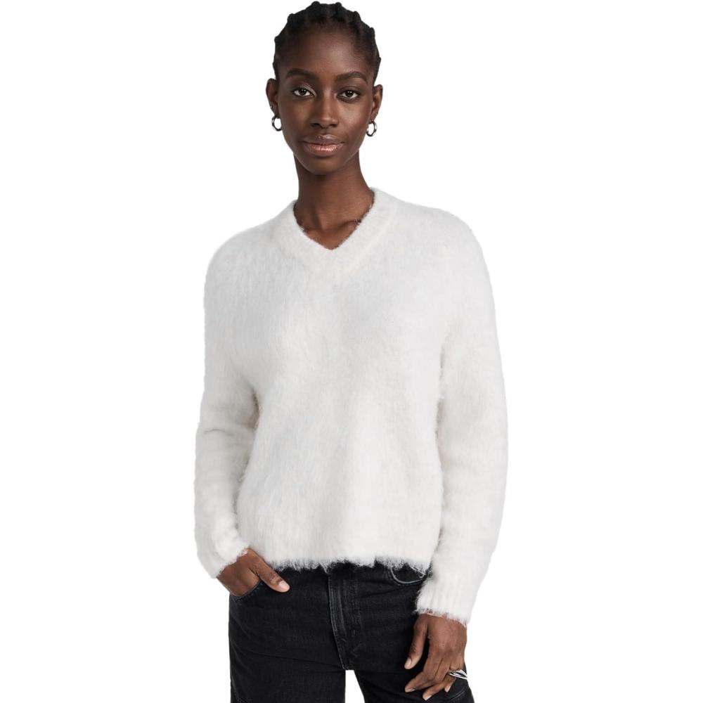 imageMadewell Womens Brushed V Neck SweaterHeather Smoke