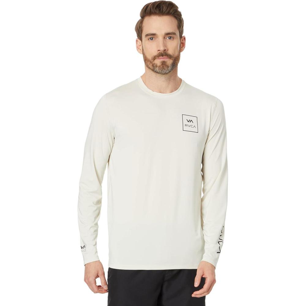 imageRVCA Mens Long Sleeve Surf ShirtSilverBleach