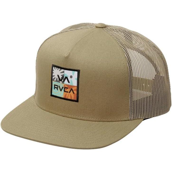 imageRVCA Mens Va All The Way Print TruckerDark Khaki