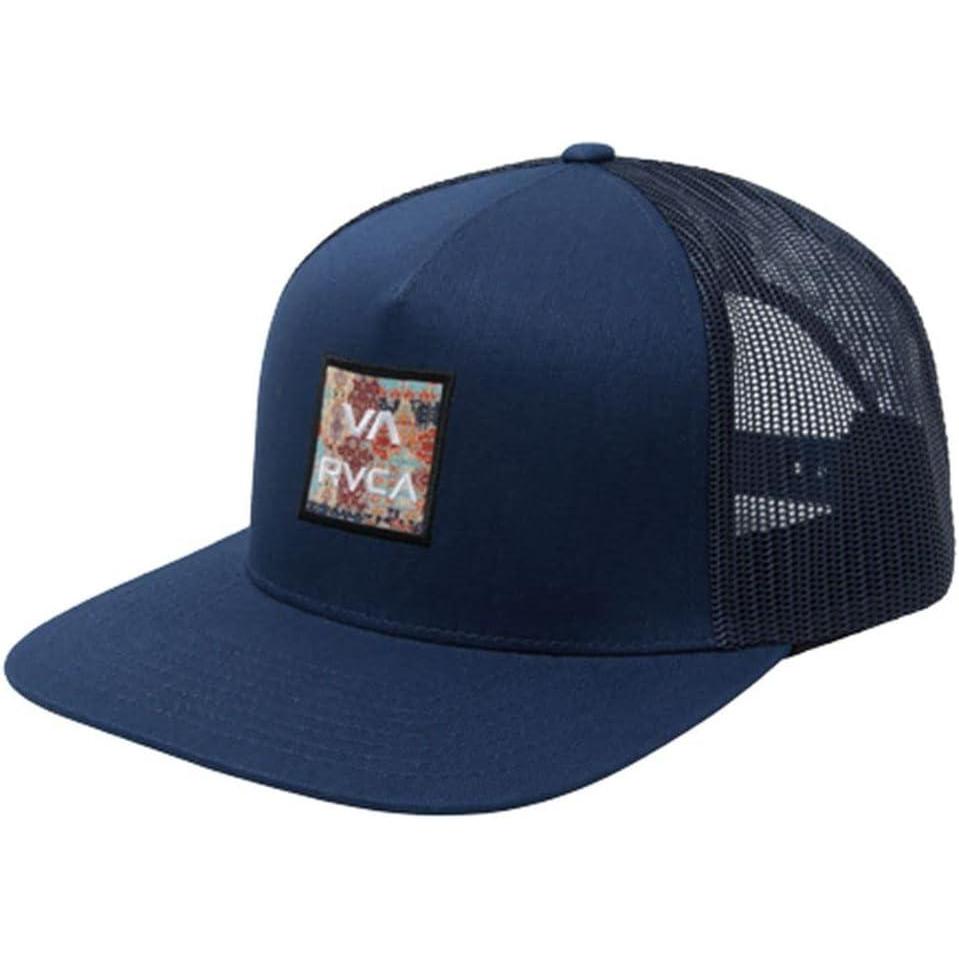 imageRVCA Mens Va All The Way Print TruckerNavy Blue