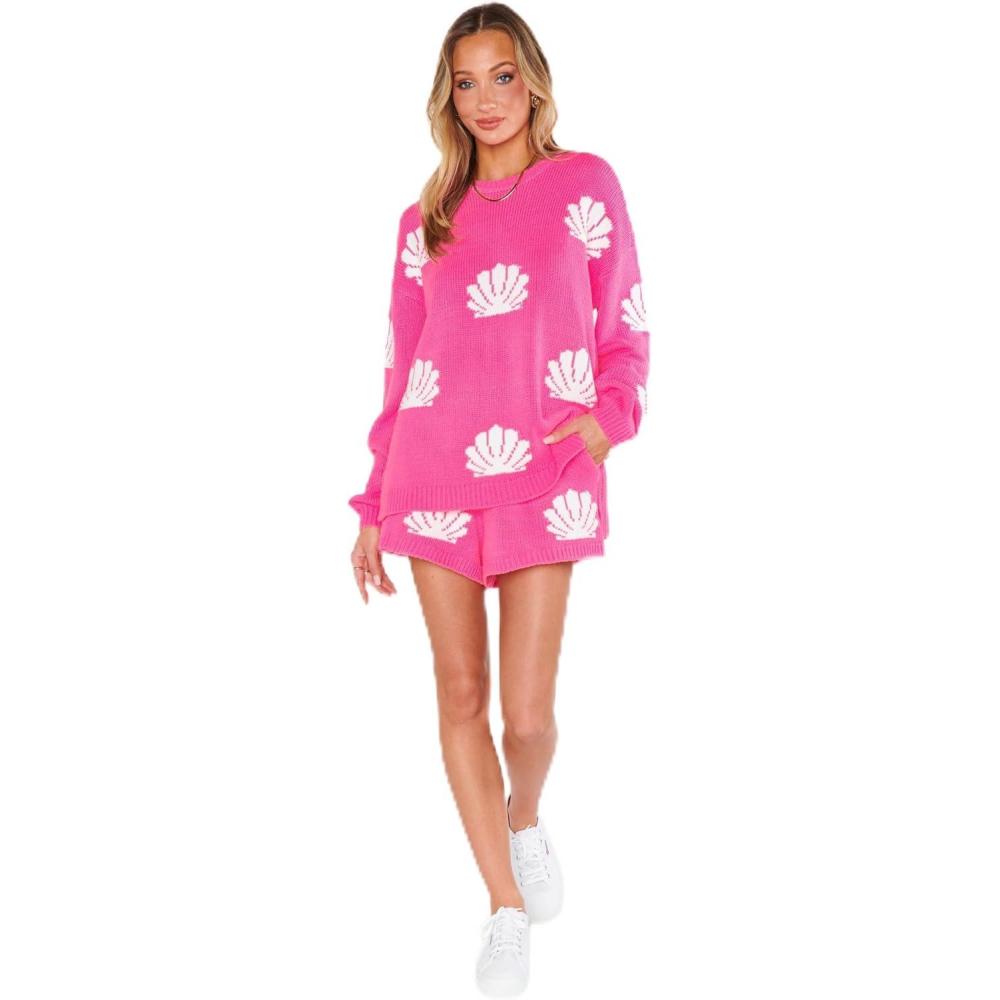imageShow Me Your Mumu Womens Go to SweaterHot Pink Shell Knit