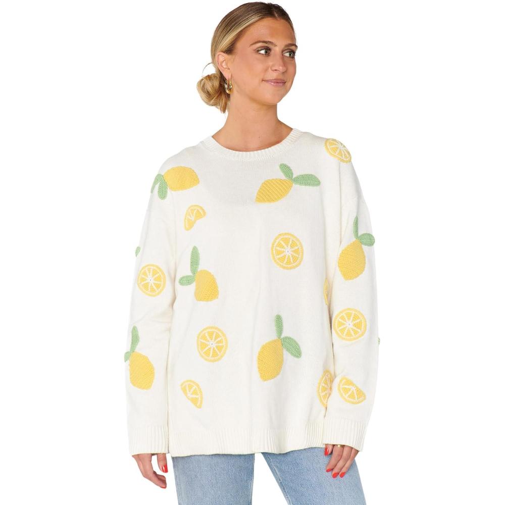 imageShow Me Your Mumu Womens Go to SweaterLemon Sorbet Knit