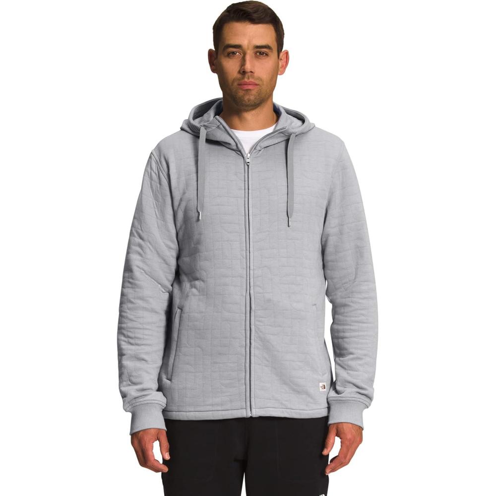 imageThe North Face womens Longs Peak Quilted Full Zip HoodieMeld Grey White Heather